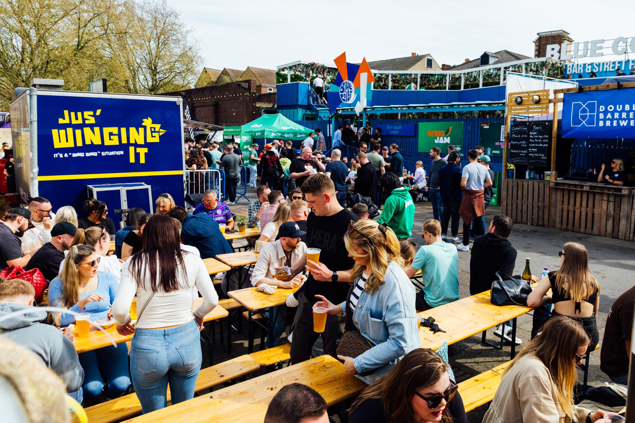 crowds gathered for reading's first chicken wing festival wingjam